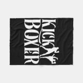 Kickbokser Kickbox Kick Boksen Kickboksen Vechtkun Fleece Deken (Voorkant (Horizontaal))