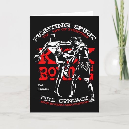 Kickbokser ontwerp voor MMA-fans Kaart (Voorkant)