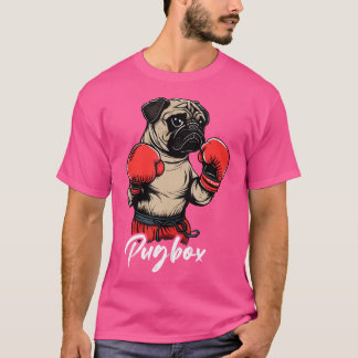 Kickbokser Pug Dog Boxer Bokshandschoenen Kickboks T-shirt