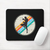 Kickbokser Silhouet Retro Martial-arts G Muismat (Met muis)