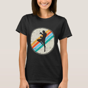 Kickbokser Silhouet Retro Martial-arts G T-shirt