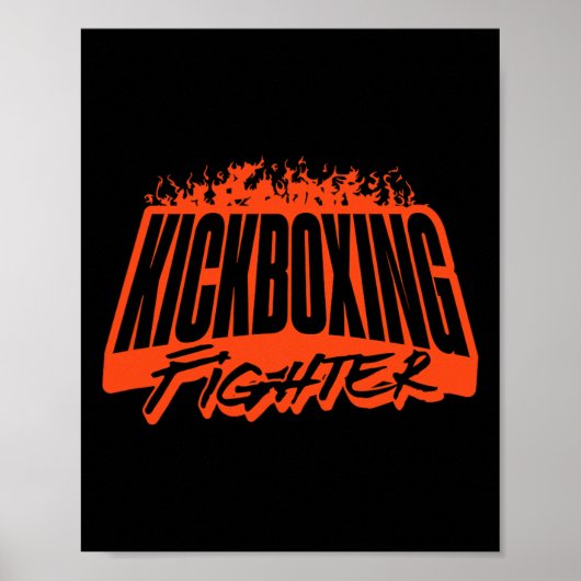 Kickbokser, Training, Sportkleding, Boksen, Poster (Voorkant)