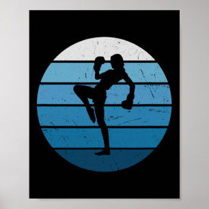 Kickbokser Vrouwen Kickboksen Boksen Mannen Kickbo Poster