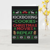 Kickboksinstructeur Cadeau Kickboxer Lelijk Kerstm Kaart (Gele Bloem)