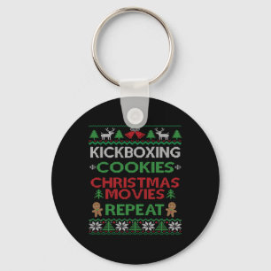Kickboksinstructeur Cadeau Kickboxer Lelijk Kerstm Sleutelhanger