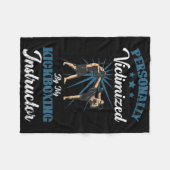 Kickboksinstructeur Funny Kick Boxer Boksen Grap Fleece Deken (Voorkant (Horizontaal))