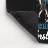 Kickboksinstructeur Funny Kick Boxer Boksen Grap Muismat (Hoek)