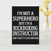 Kickboksinstructeur Kickboksen Workout _5 Kaart (Gele Bloem)