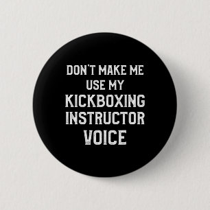 Kickboksinstructeur Kickbokstraining _3  Ronde Button 5,7 Cm