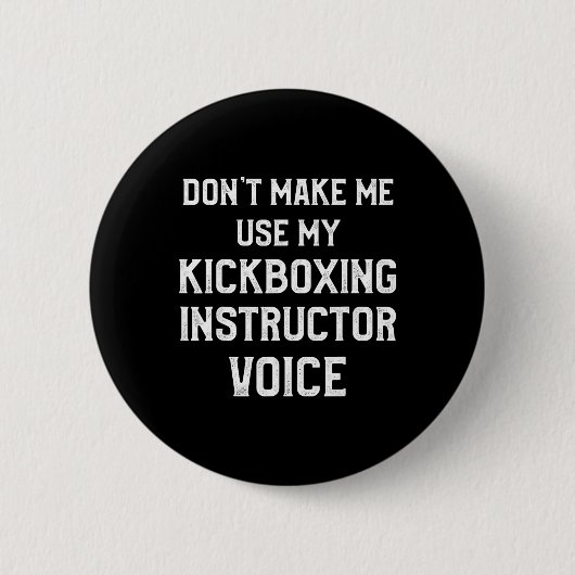 Kickboksinstructeur Kickbokstraining _3 Ronde Button 5,7 Cm (Voorkant)