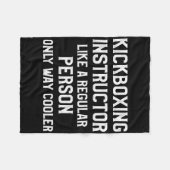 Kickboksinstructeur Kickbokstraining Fleece Deken (Voorkant (Horizontaal))