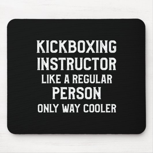 Kickboksinstructeur Kickbokstraining Muismat (Voorkant)