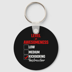 Kickboksinstructeur Mixed M Niveau Van Awesome Sleutelhanger