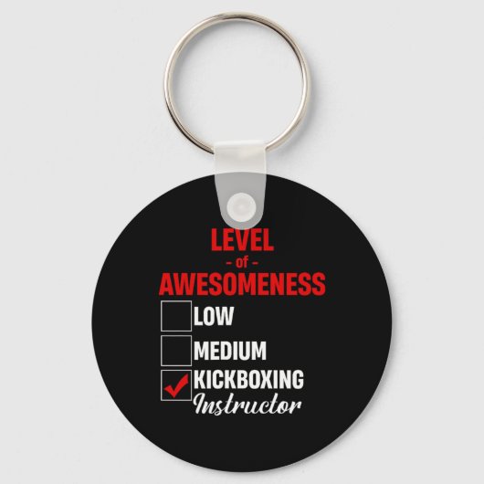 Kickboksinstructeur Mixed M Niveau Van Awesome Sleutelhanger (Voorkant)