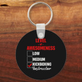 Kickboksinstructeur Mixed M Niveau Van Awesome Sleutelhanger (Voorkant)