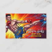 Kickboksinstructeur Vechtkunst Muay Thai Visitekaartje (Voorkant)