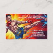 Kickboksinstructeur Vechtkunst Muay Thai Visitekaartje (Achterkant)