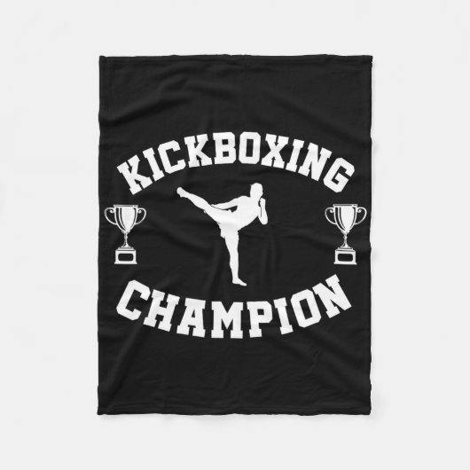 Kickbokskampioen fleece deken (Voorkant)