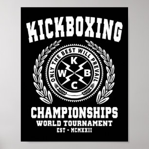Kickbokskampioenschappen, Kickboksen T-shirt, Mart Poster