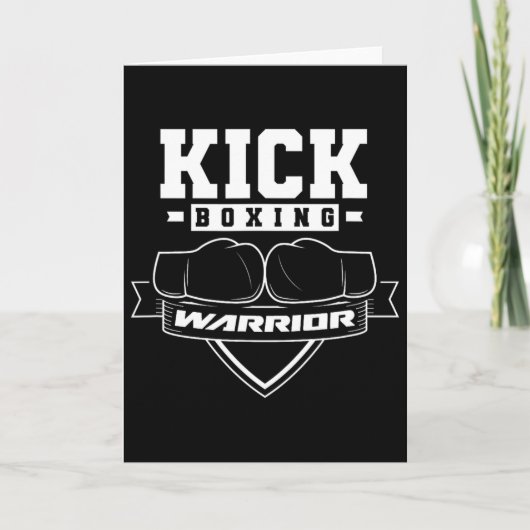 Kickbokskrijger Kickbox Kickboxer Kick Boksen Kaart (Voorkant)