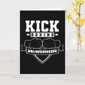 Kickbokskrijger Kickbox Kickboxer Kick Boksen Kaart (Gele Bloem)