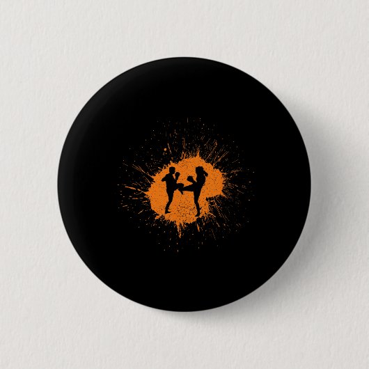 Kickbokskunst sport  ronde button 5,7 cm (Voorkant)