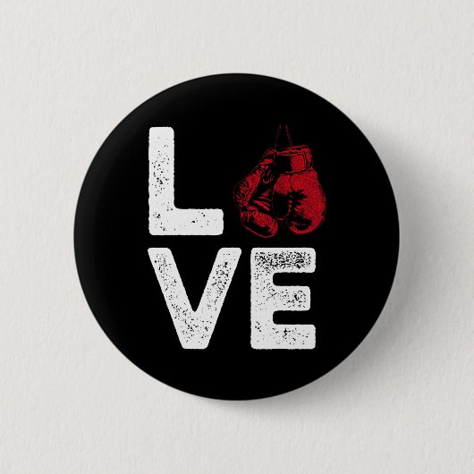 Kickboksliefde Kickbokstraining Ronde Button 5,7 Cm (Voorkant)