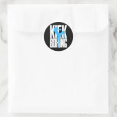 Kickboksmeisje in training ronde sticker (Tas)