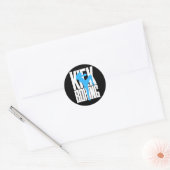 Kickboksmeisje in training ronde sticker (Envelop)