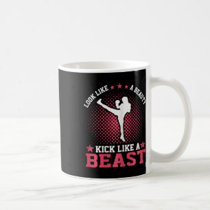 Kickboksmeisje - Lijk een schoonheid Kick als een Koffiemok