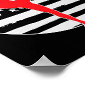 Kickboksmeisje Usa Vlag 4 Juli Poster (Hoek)