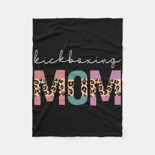 Kickboksmoeder Funny Boxing Kickbokser Moeder Cade Fleece Deken (Voorkant)