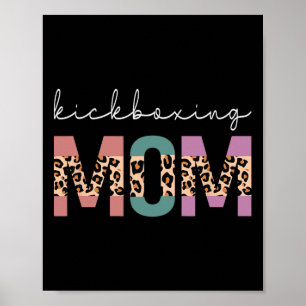 Kickboksmoeder Funny Boxing Kickboksmoeder Cadeau Poster