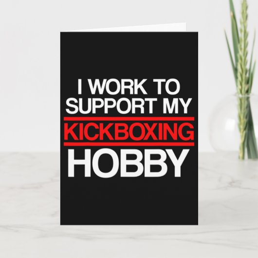Kickboksondersteuning Kick Boxing Workout Kaart (Voorkant)