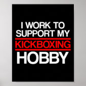 Kickboksondersteuning Kickbokstraining Poster (Voorkant)