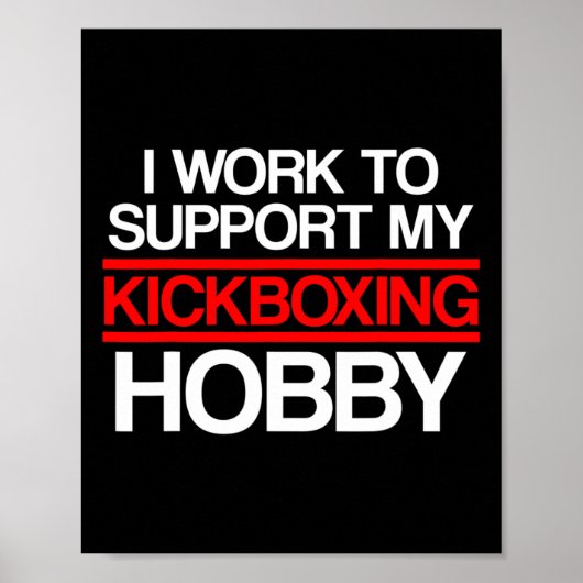 Kickboksondersteuning Kickbokstraining Poster (Voorkant)
