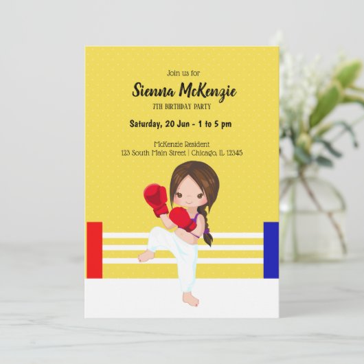 Kickbokssport Kaart (Staand voorkant)