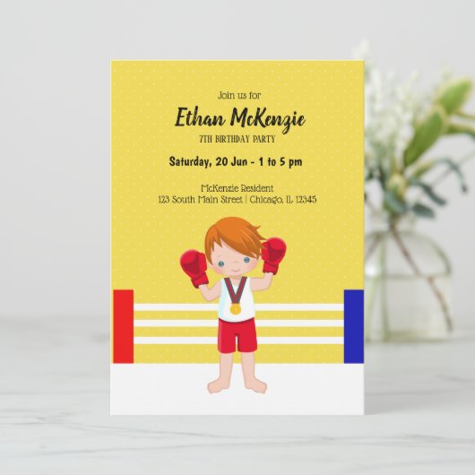 Kickbokssport Kaart (Staand voorkant)