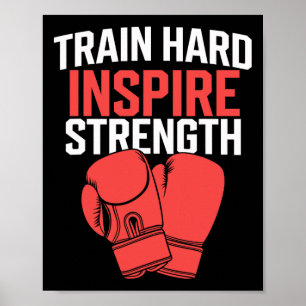 Kickbokstrainer Intensieve Fitness Zelfverdediging Poster