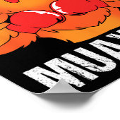 Kickbokstrainer Thailand Rooster Muay Thai Poster (Hoek)