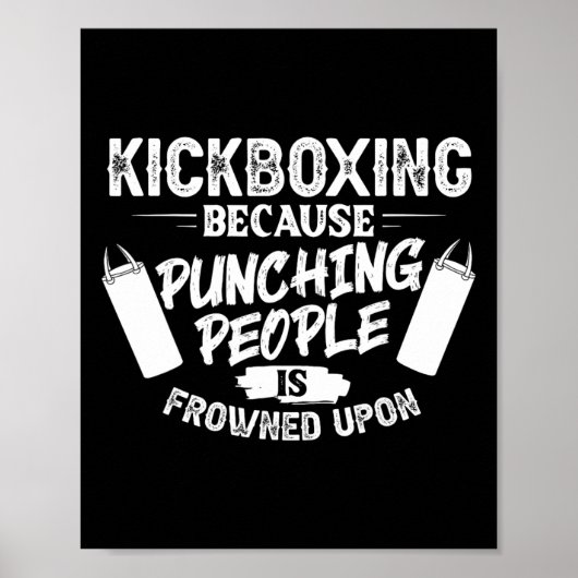 Kickbokstraining Cardio Beginner Kickbokser _1 Poster (Voorkant)