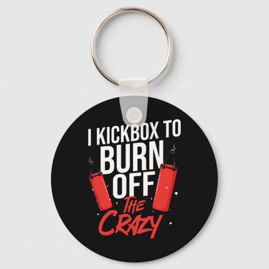Kickbokstraining Cardio Beginner Kickbokser Sleutelhanger (Voorkant)