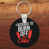 Kickbokstraining Cardio Beginner Kickbokser Sleutelhanger (Voorkant)
