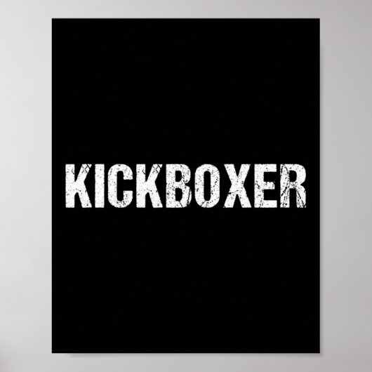 Kickbokstraining Kickbokser T-shirt  Poster (Voorkant)