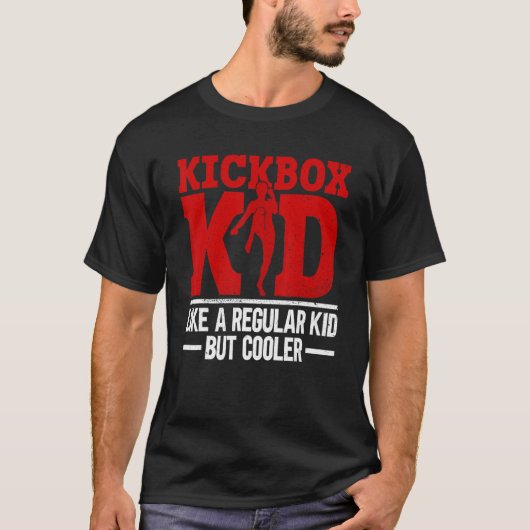 Kickbox Kind als een gewoon Kind maar cooler kickb T-shirt (Voorkant)