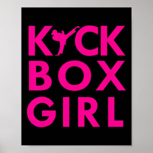 Kickbox Meisje Karate Kickboksen Vechtsporten  Poster