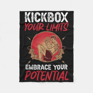 Kickbox Your Limits Embrace Your Potential Kickbox Fleece Deken