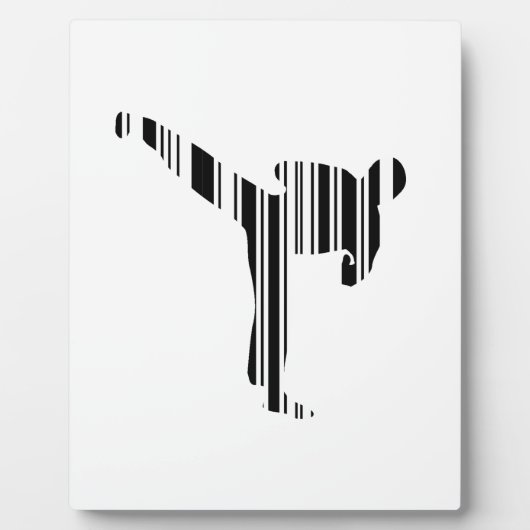 KICKBOXER BAR CODE Kickboks Barcode Patroon Fotoplaat (Voorkant)