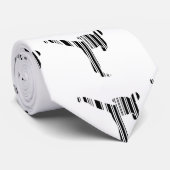 KICKBOXER BAR CODE Kickboksen Barcode Patroon Stropdas (Opgerold)