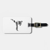 KICKBOXER BAR CODE Kickboxing Barcode Patroon Bagagelabel (Voorkant horizontaal)